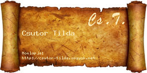 Csutor Tilda névjegykártya